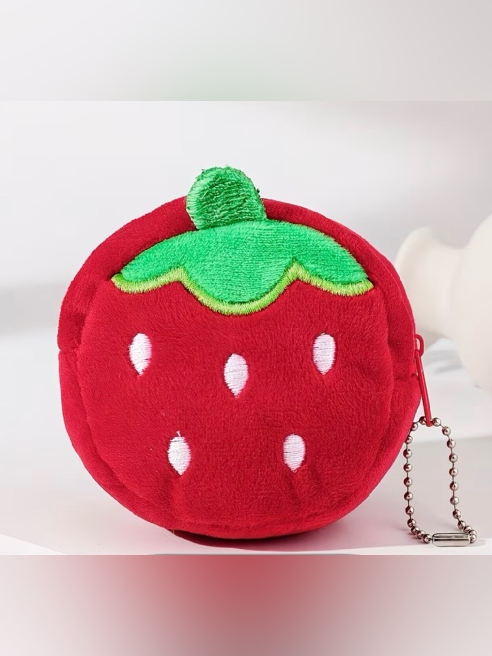 Strawberry Coin Purse - Red Green